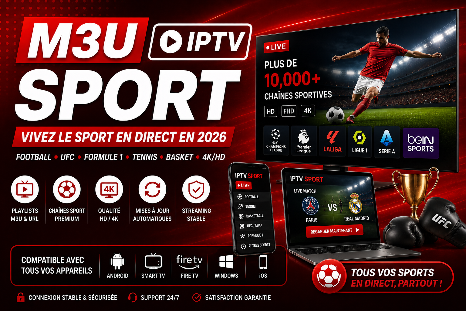 M3U IPTV Sport - guide IPTV M3U Premium
